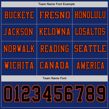 Laden Sie das Bild in den Galerie-Viewer, Custom Royal Black-Orange Long Sleeve Authentic Football Jersey
