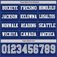 Laden Sie das Bild in den Galerie-Viewer, Custom Royal Gray-White Long Sleeve Authentic Football Jersey