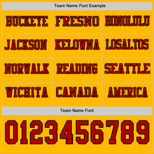 Charger l'image dans la galerie, Custom Gold Red-Black Long Sleeve Authentic Football Jersey