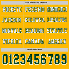 Charger l'image dans la galerie, Custom Gold Green-White Long Sleeve Authentic Football Jersey