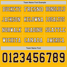Charger l'image dans la galerie, Custom Gold Brown-White Long Sleeve Authentic Football Jersey