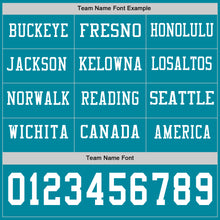 Load image into Gallery viewer, Custom Teal White Long Sleeve Authentic Football Jersey