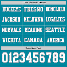 Load image into Gallery viewer, Custom Teal White-Gray Long Sleeve Authentic Football Jersey