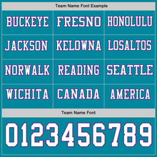 Load image into Gallery viewer, Custom Teal White-Purple Long Sleeve Authentic Football Jersey