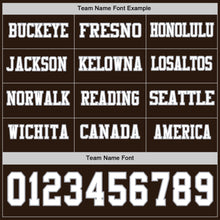 Load image into Gallery viewer, Custom Brwon White-Gray Long Sleeve Authentic Football Jersey
