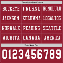 Load image into Gallery viewer, Custom Cardinal White Long Sleeve Authentic Football Jersey