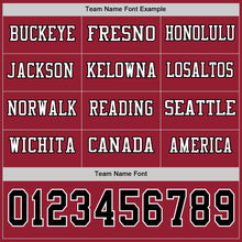 Load image into Gallery viewer, Custom Cardinal Black-White Long Sleeve Authentic Football Jersey
