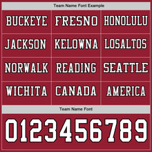 Load image into Gallery viewer, Custom Cardinal White-Black Long Sleeve Authentic Football Jersey