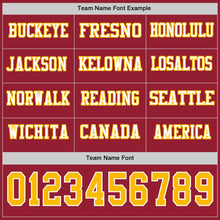 Load image into Gallery viewer, Custom Cardinal Gold-White Long Sleeve Authentic Football Jersey