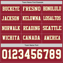Load image into Gallery viewer, Custom Cardinal White-Old Gold Long Sleeve Authentic Football Jersey