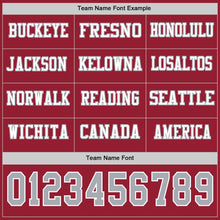 Load image into Gallery viewer, Custom Cardinal Gray-White Long Sleeve Authentic Football Jersey