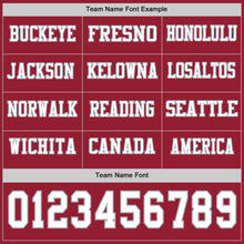 Load image into Gallery viewer, Custom Cardinal White-Gray Long Sleeve Authentic Football Jersey
