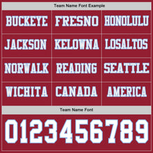 Load image into Gallery viewer, Custom Cardinal White-Light Blue Long Sleeve Authentic Football Jersey