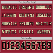 Load image into Gallery viewer, Custom Cardinal Black-Cream Long Sleeve Authentic Football Jersey