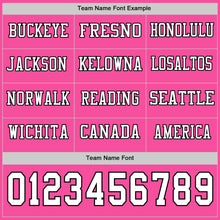 Load image into Gallery viewer, Custom Pink White-Black Long Sleeve Authentic Football Jersey