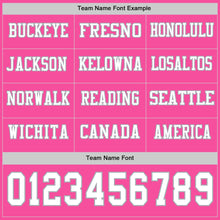 Load image into Gallery viewer, Custom Pink White-Gray Long Sleeve Authentic Football Jersey