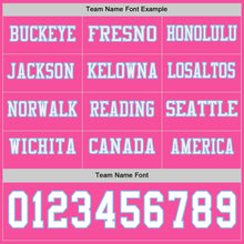 Load image into Gallery viewer, Custom Pink White-Light Blue Long Sleeve Authentic Football Jersey