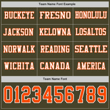 Load image into Gallery viewer, Custom Olive Orange-White Long Sleeve Salute To Service Authentic Football Jersey
