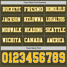 Load image into Gallery viewer, Custom Olive Gold-White Long Sleeve Salute To Service Authentic Football Jersey