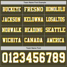 Load image into Gallery viewer, Custom Olive White-Gold Long Sleeve Salute To Service Authentic Football Jersey