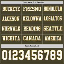 Load image into Gallery viewer, Custom Olive White-Old Gold Long Sleeve Salute To Service Authentic Football Jersey