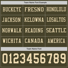 Load image into Gallery viewer, Custom Olive Cream Long Sleeve Salute To Service Authentic Football Jersey