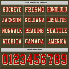 Load image into Gallery viewer, Custom Olive Red-Cream Long Sleeve Salute To Service Authentic Football Jersey