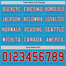 Загрузить изображение в средство просмотра галереи, Custom Panther Blue Red-White Long Sleeve Authentic Football Jersey