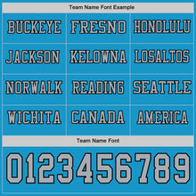 Загрузить изображение в средство просмотра галереи, Custom Panther Blue Gray-Black Long Sleeve Authentic Football Jersey