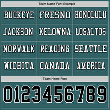 Load image into Gallery viewer, Custom Midnight Green Black-White Long Sleeve Authentic Football Jersey