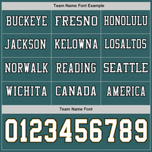 Load image into Gallery viewer, Custom Midnight Green White Old Gold-Black Long Sleeve Authentic Football Jersey