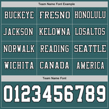 Load image into Gallery viewer, Custom Midnight Green White Gray-Black Long Sleeve Authentic Football Jersey