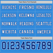 Load image into Gallery viewer, Custom Powder Blue Royal-White Long Sleeve Authentic Football Jersey