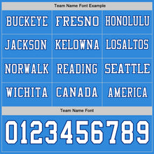 Load image into Gallery viewer, Custom Powder Blue White-Royal Long Sleeve Authentic Football Jersey