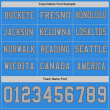 Load image into Gallery viewer, Custom Powder Blue Gray-Steel Gray Long Sleeve Authentic Football Jersey