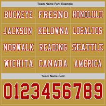 Загрузить изображение в средство просмотра галереи, Custom Old Gold Red-White Long Sleeve Authentic Football Jersey