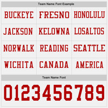 Laden Sie das Bild in den Galerie-Viewer, Custom White Red Long Sleeve Authentic Football Jersey