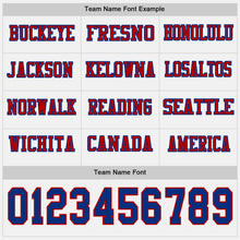 Laden Sie das Bild in den Galerie-Viewer, Custom White Royal-Red Long Sleeve Authentic Football Jersey