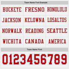 Загрузить изображение в средство просмотра галереи, Custom White Red-Light Blue Long Sleeve Authentic Football Jersey