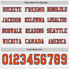 Load image into Gallery viewer, Custom White Orange-Royal Long Sleeve Authentic Football Jersey