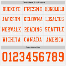 Загрузить изображение в средство просмотра галереи, Custom White Orange Long Sleeve Authentic Football Jersey