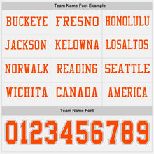 Laden Sie das Bild in den Galerie-Viewer, Custom White Orange-Gray Long Sleeve Authentic Football Jersey