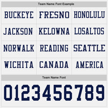 Load image into Gallery viewer, Custom White Navy Long Sleeve Authentic Football Jersey