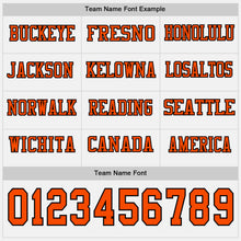 Laden Sie das Bild in den Galerie-Viewer, Custom White Orange-Black Long Sleeve Authentic Football Jersey