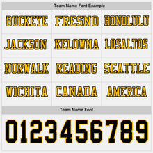 Laden Sie das Bild in den Galerie-Viewer, Custom White Black-Gold Long Sleeve Authentic Football Jersey