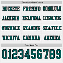 Laden Sie das Bild in den Galerie-Viewer, Custom White Midnight Green-Black Long Sleeve Authentic Football Jersey