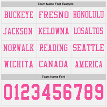 Load image into Gallery viewer, Custom White Pink Long Sleeve Authentic Football Jersey