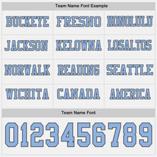 Загрузить изображение в средство просмотра галереи, Custom White Light Blue-Steel Gray Long Sleeve Authentic Football Jersey