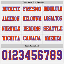 Charger l'image dans la galerie, Custom White Purple-Orange Long Sleeve Authentic Football Jersey