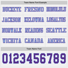 Загрузить изображение в средство просмотра галереи, Custom White Purple-Light Blue Long Sleeve Authentic Football Jersey